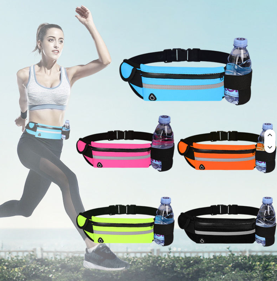 Sac de taille personnalisé pour sports de plein air, course à pied, porte-bouteille d'eau à la mode avec ajustement réglable pour le cyclisme, se vendent bien